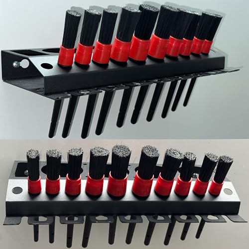 Bottle Storage Rack, Detailing Brush Organizer, Spray Bottle Storage Rack, 3/8" Air Tool Holder, for Garage and Workspace (1pc-Black)