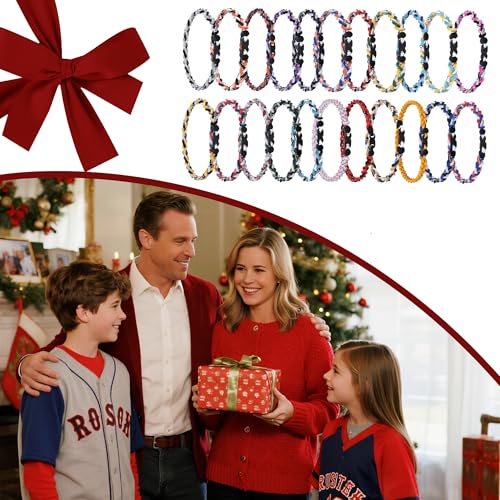 12-Pack Baseball Necklaces for Boys - 18-Inch Braided Rope
