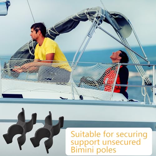Bimini Top Pole Clips - Anti-Rattle Security Boat Accessories