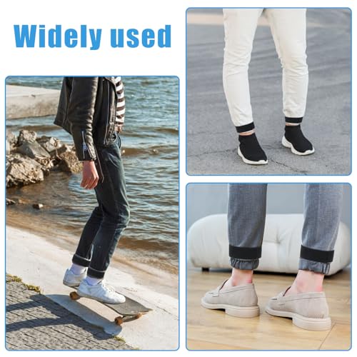 Elastic Polyester Ankle Boot Straps - 2 PCS Black Adjustable Bands