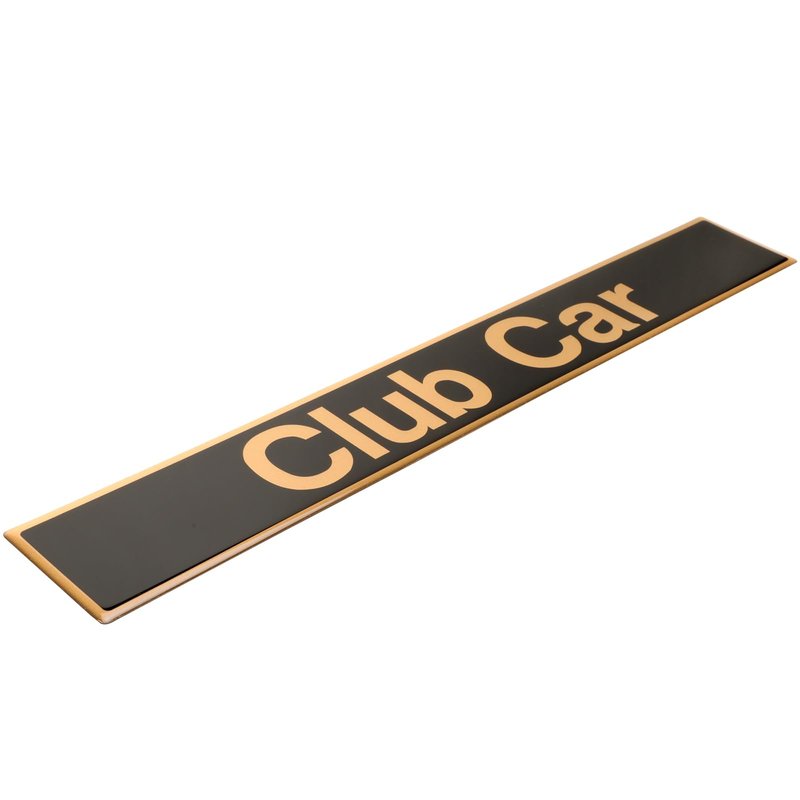 Roykaw Club Car Front Name Plate/Emblem for Precedent Golf Cart Models, Replaces OEM # 102502601- Black/Gold