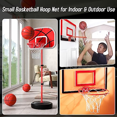 Basketball Net Replacement - 8 Pcs Mini Nylon for 8-10.25" Rims - White