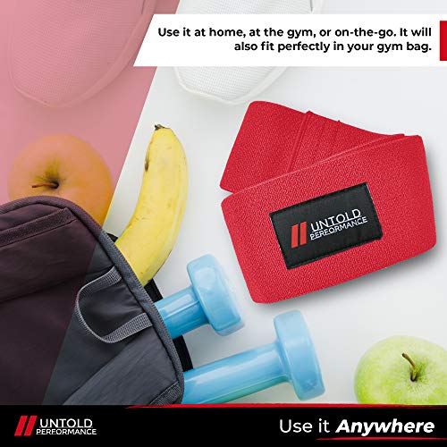 Heavy Resistance Bands - Durable Hip Bands for Strength & Flexibility - Red