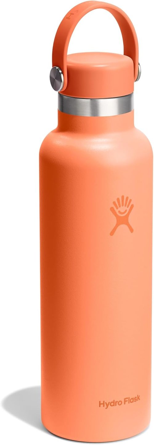 Hydro Flask Water Bottle - Insulated Stainless Steel - Leakproof Design in 21 Oz Nectar Orange