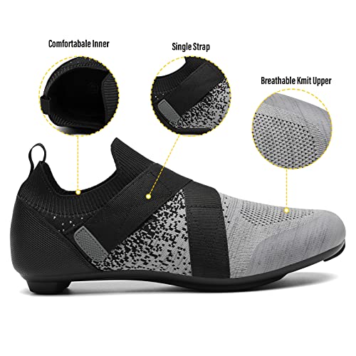 Unisex Cycling Shoes for Indoor & Outdoor Riding - Grey 11 Women/9.5 Men