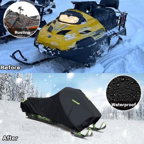 Universal Waterproof Snowmobile Cover - Fits 130''x 51''x 50'' - Heavy Duty