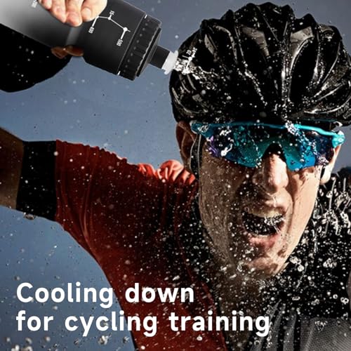 Bike Water Bottle - 24oz Leakproof Squeeze Design - Black