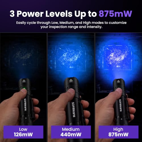 Sofirn 365nm UV Flashlight Rechargeable Waterproof High Power Blacklight