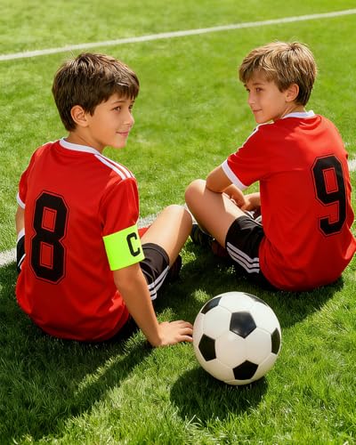 Captain's Armband Set - 6 Green Soccer & Rugby Armbands