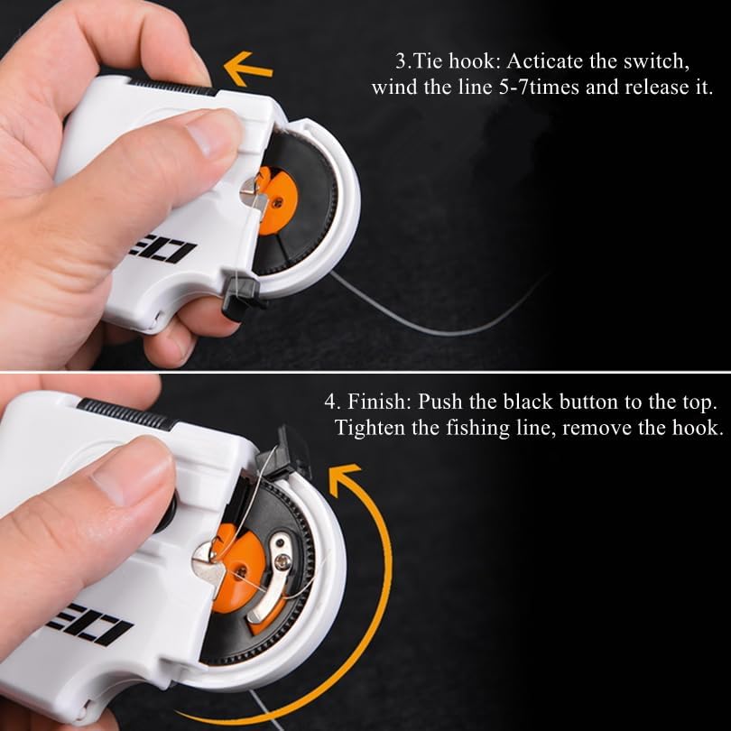 OriGlam Fishing Knot Tying Tool - Quick & Easy Hook Tying for Saltwater & Freshwater Fishing