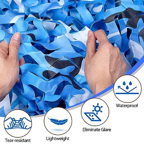 Yeacool Ocean Camo Netting 4.9ftx6.5ft for Hunting Camping & Party Decorations