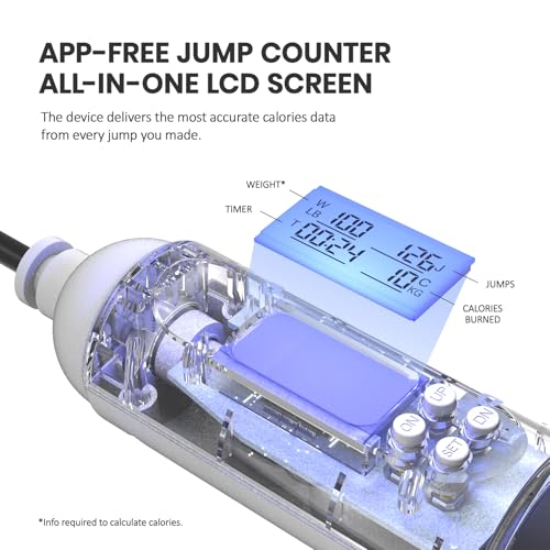 Digital Jump Rope with Smart Counter & Adjustable Speed - 2026 Evolution Black