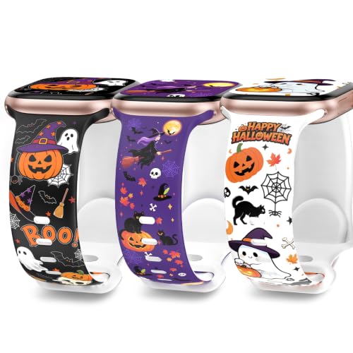 Halloween Pattern Apple Watch Bands - 3-Pack, 38/40/41/42mm