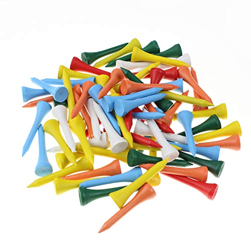 Deluxe 1-5/8 Inch Golf Tees Pack of 100 - Mixed Color