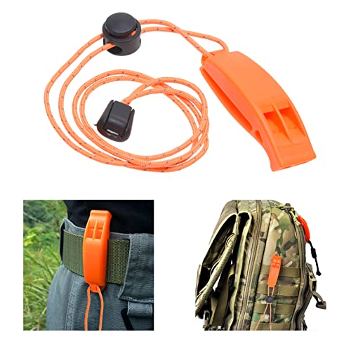 Survival Whistle & Reflective Signal Mirror Set - Outdoor Kit