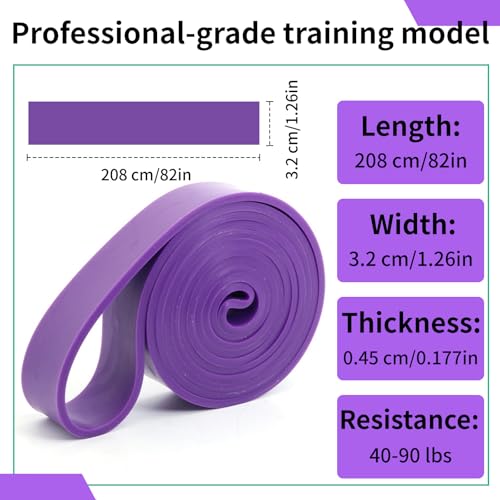 WIFOCU Purple Resistance Bands Set 35-85lbs - Home Gym & Physical Therapy