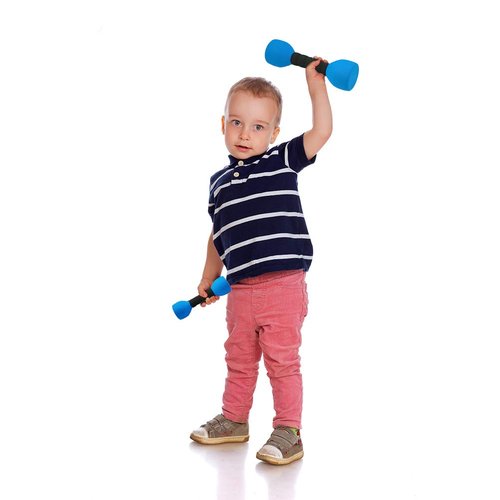 Aoneky 2LB Kids Dumbbell Toy, Foam Covered Safe Exercise Weights for Toddlers Children, Soft Grip Fitness Toy for Boys Girls Age 3 4 5 6 Years Old