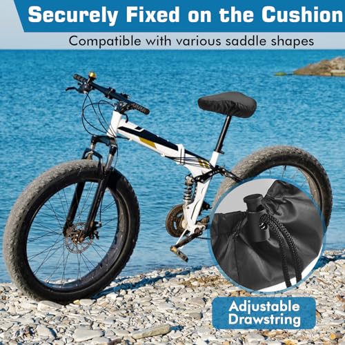 Waterproof Bike Seat Cover - 2 Pack Cushion Protector for City Bikes 10.8"x10.2"