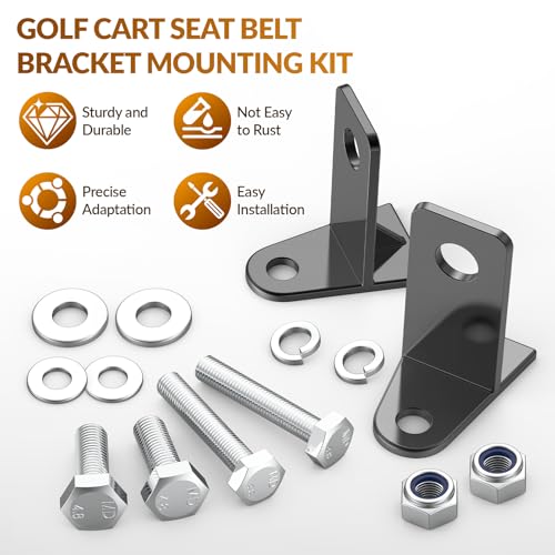 Golf Cart Seat Belt Mounting Kit for Club Car Precedent, Tempo, Onward