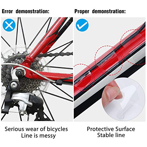 Bicycle Chainstay Protector - 3 Pieces Clear PVC Covers