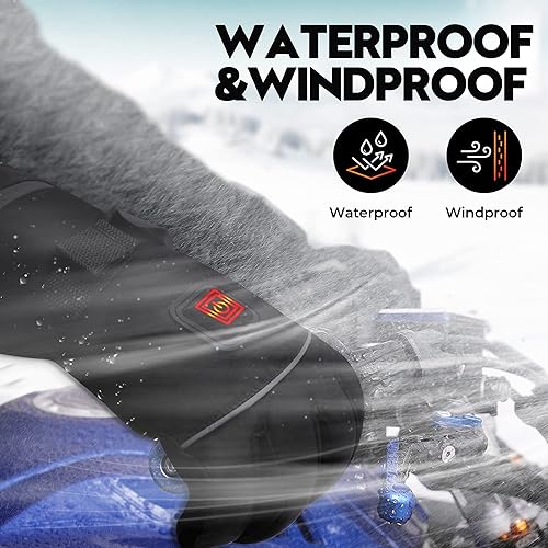 Men's Rechargeable Heated Gloves X-Large Waterproof Touchscreen Winter Warmers