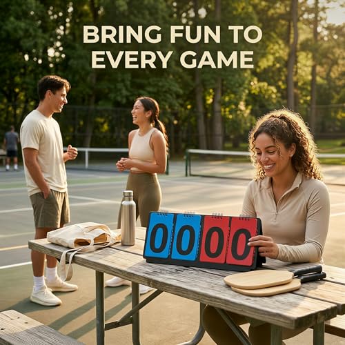 ShYeenei Black Tabletop Scoreboard Flipper - Manual Score Keeper for Sports