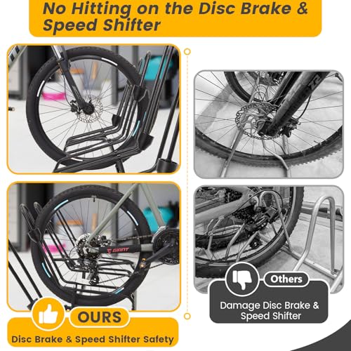 Kingarage Bike Stand for 3 Bikes - Heavy-Duty Indoor/Outdoor Storage Rack