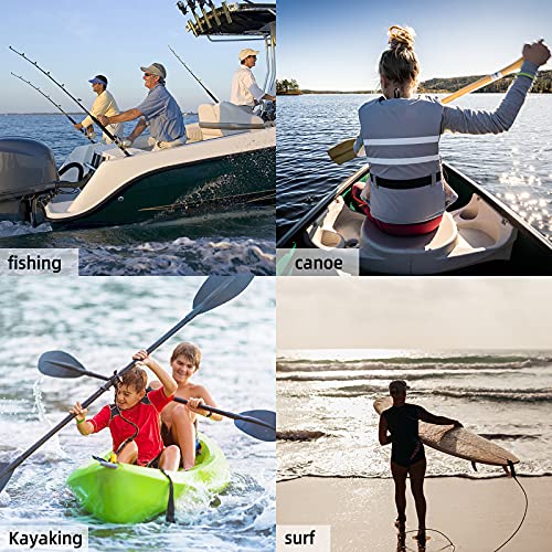 Stretchable Kayaking Paddle Leash Tether - 59 Inch Coiled Lanyard