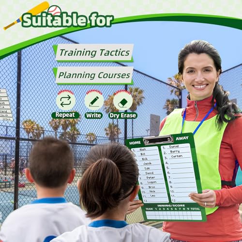 Baseball Dry Erase Coaches Clipboard - Double-Sided Whiteboard