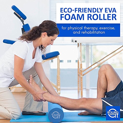 High Density Foam Roller - 18 x 6 Inch for Deep Tissue Recovery