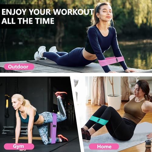 Fabric Resistance Bands Set - 3 Levels for Strength Training