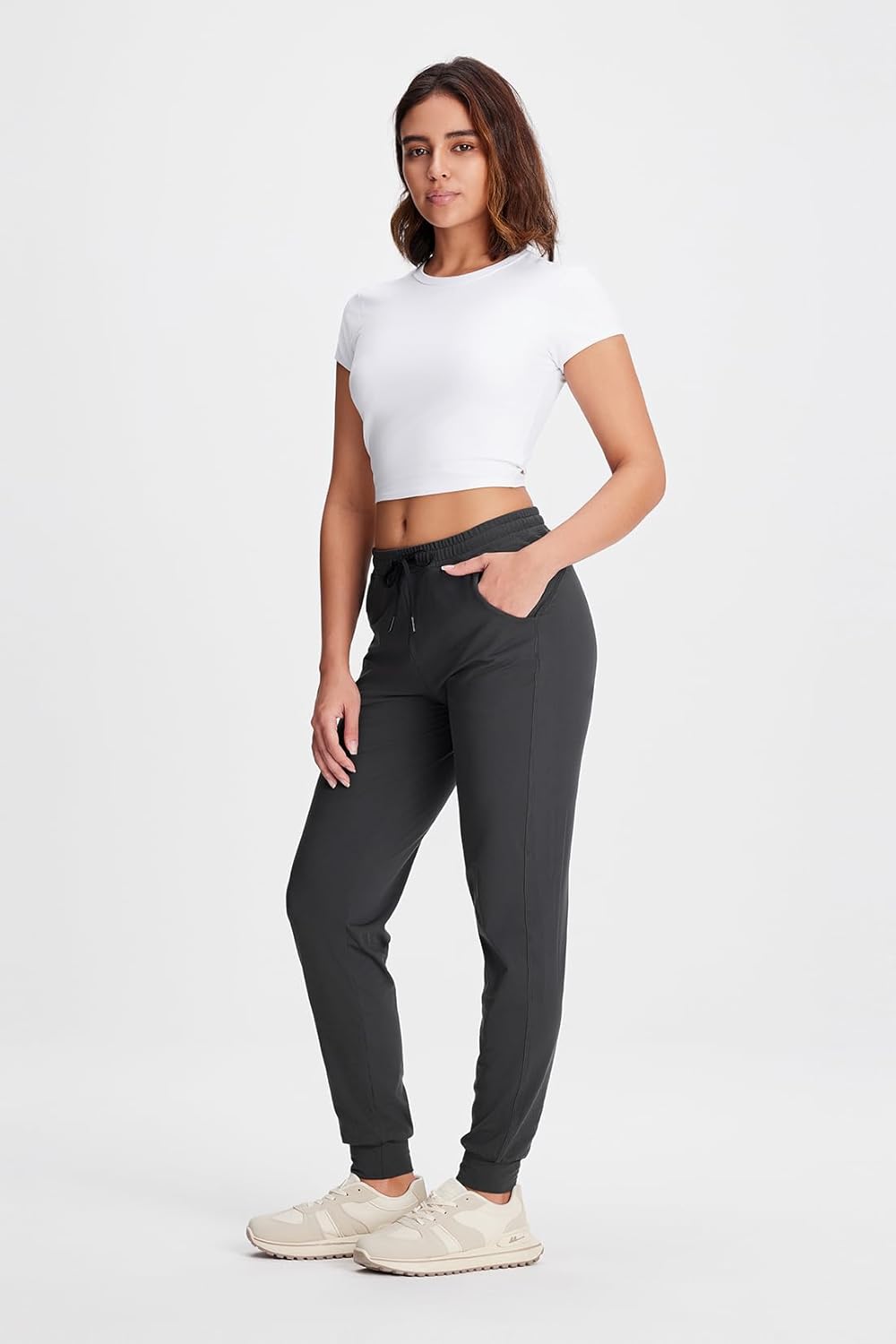 Yogipace Women's Lightweight Jogger Pants - UPF 50+ Protection, Pockets | Casual Sweatpants for Gym & Travel