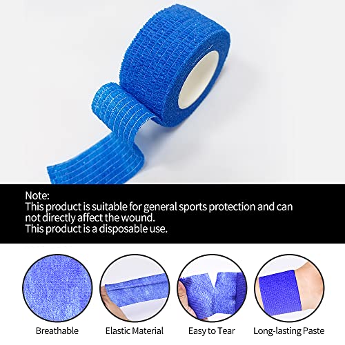 Self-Adhesive Bandage Wraps - 12 Pack Multicolor, 1 Inch x 5 Yards