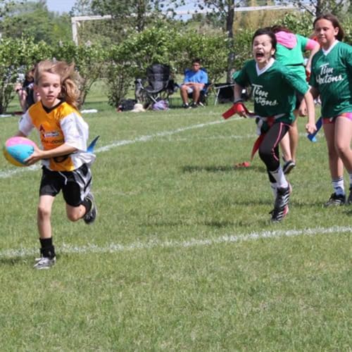 Adjustable Flag Football Belt Set - 2 Pack (1 Blue + 1 Yellow)