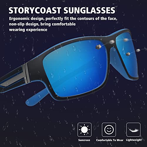Polarized Sports Sunglasses for Men & Women - Unbreakable Frame, UV Protection