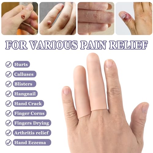 Gel Finger Support Protector Caps - 10pcs Large Skin Colour