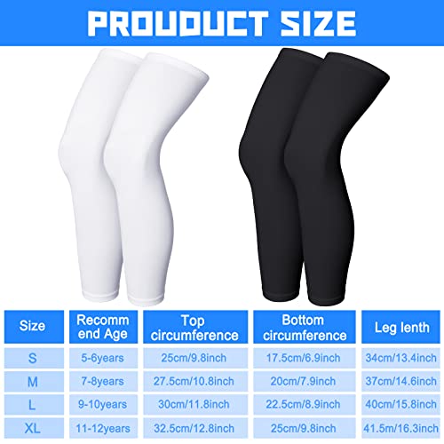 Kids Long Compression Leg Sleeve - UV Protection, Size L