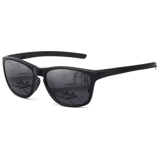 MEETSUN Polarized Sports Sunglasses for Women Men Driving Running Cycling Fishing Sun Glasses UV400 Protection Black Frame-Gray Lens