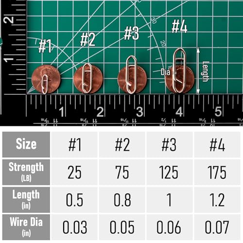 Fishing Speed Clips - Quick Change Stainless Steel Snaps, 40 Pack