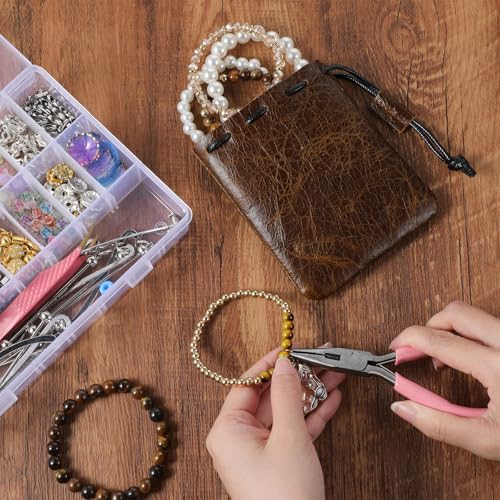 Small Leather Drawstring Pouch - Waterproof Cowhide Bag