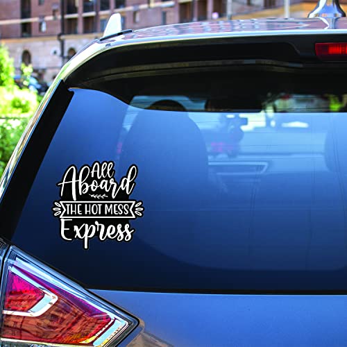 Hot Mess Express Sticker - Humorous Decal for Cars & Laptops