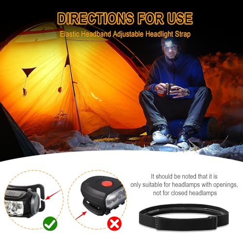 Headlamp Strap Replacement Band - Durable and Adjustable