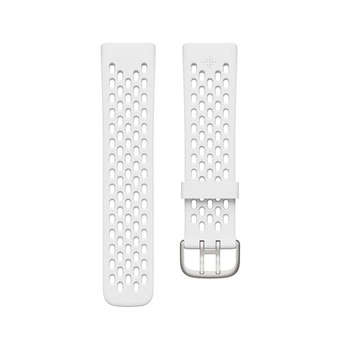 Fitbit Charge 5 & 6 Sport Accessory Band, Official Product, Frost White, Large