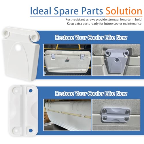 Cooler Latch Replacement for Igloo 50-165 Qt Coolers - White, 2 Pack