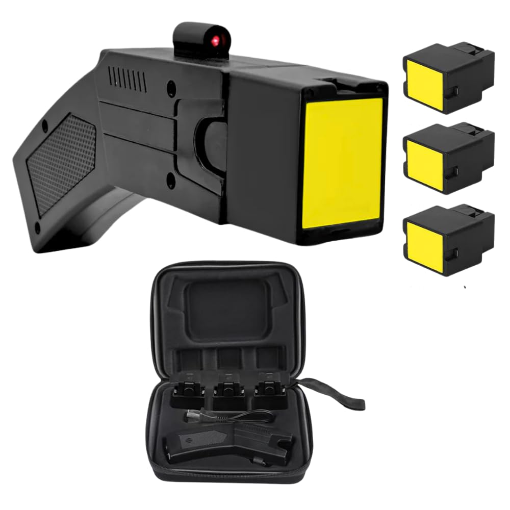 Odds Shifter - Fireable Heavy Duty Stun Gun for Self-Defense Featuring 1.6 uC Charge, 6.4 M Range, Aim Assist, LED Flashlight and Safety Switch