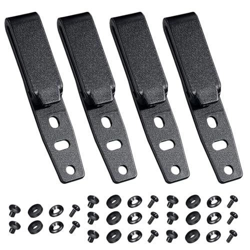 RYVQKXD 4 Pack Adjustable Kydex Holster Belt Clips with Mounting Hardware for Outdoor Activity