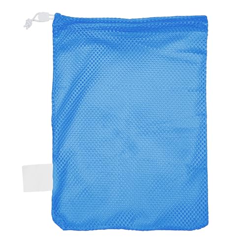 Heavy-Duty Nylon Mesh Equipment Bag - Columbia Blue, 12" x 18"