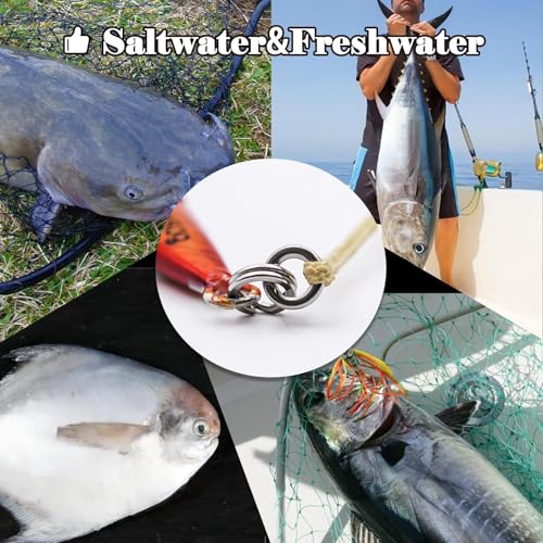 Stainless Steel Solid Rings for Fishing - 50 Pcs Size 00