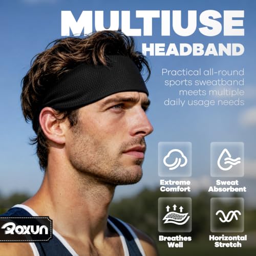 Breathable Sweatband for Running - White Sport Headband