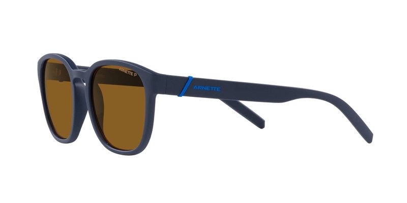 Arnette Unisex AN4319 Barranco Round Sunglasses, Matte Navy Blue/Polarized Dark Brown, 53 mm